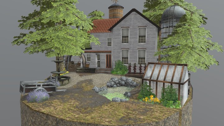 DAE Diorama retake - Small Farm 3D Model