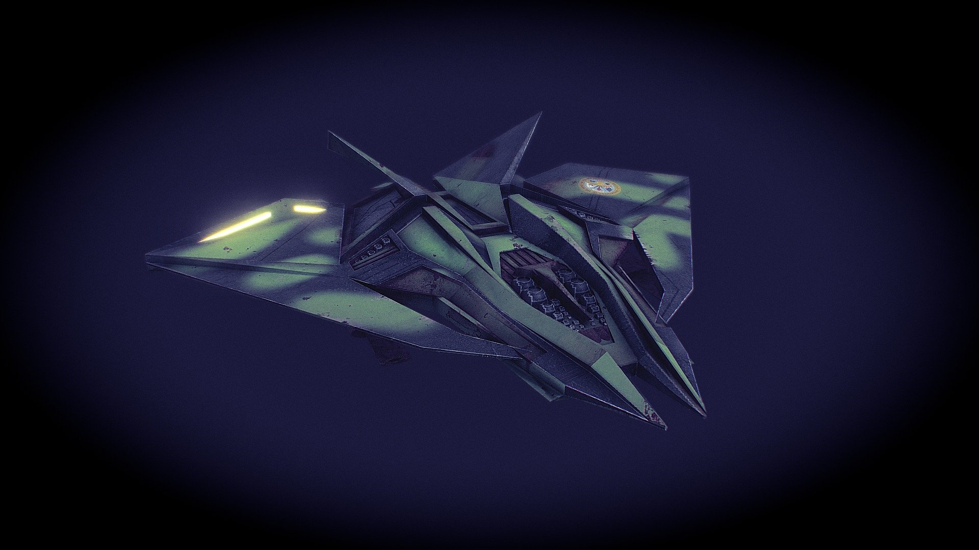 spaceship with enfine - 3D model by Dougall [9a7e7ec] - Sketchfab