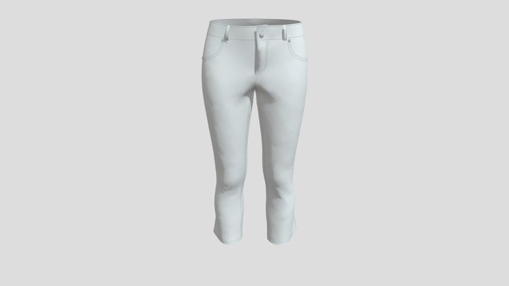 Jeans (3/4 Capri Style) FBX 3D Model