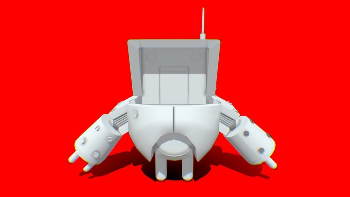 Low Poly Robot 3D Model