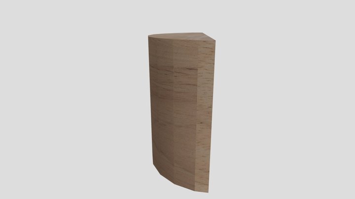 half cylinder 3D Model