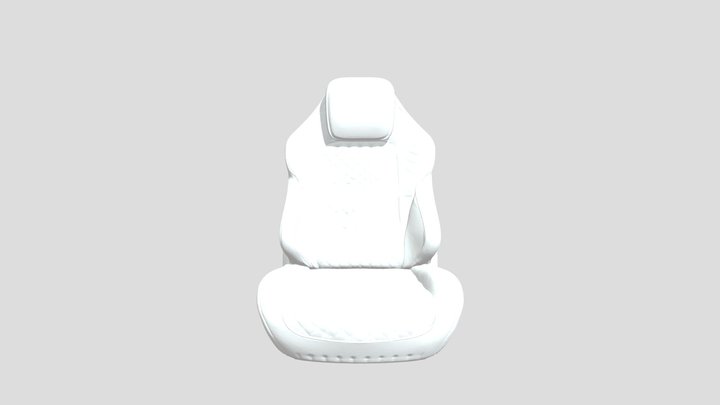 Luxury Quilted Racing Seat 3D Model