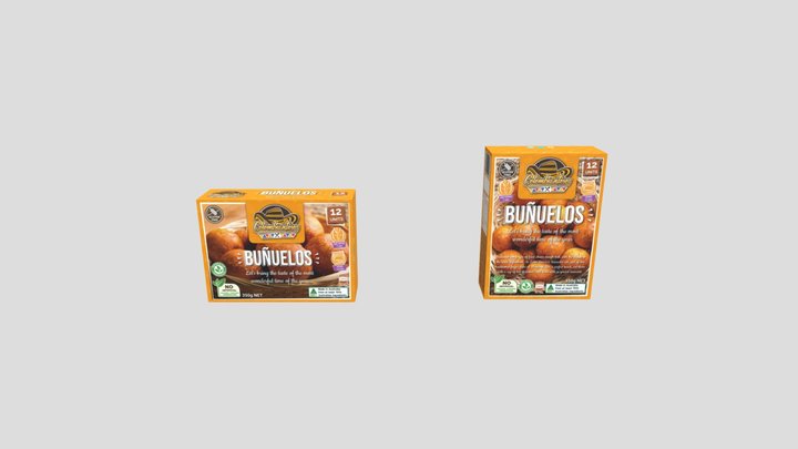Empaque buñuelos naranja 3D Model