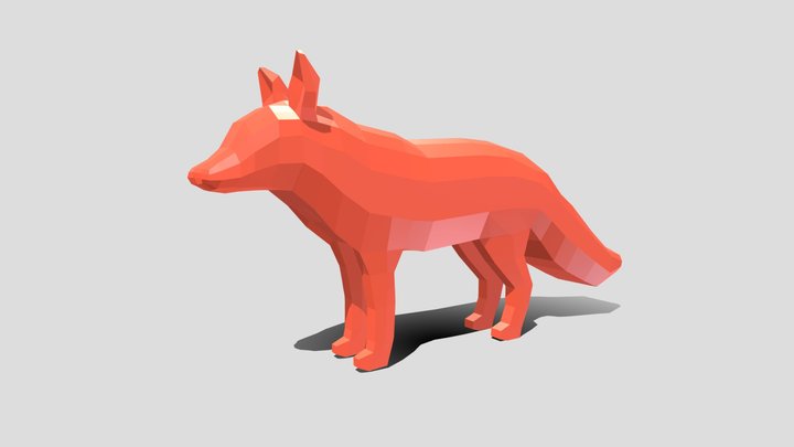 Fox LowPoly 3D Model