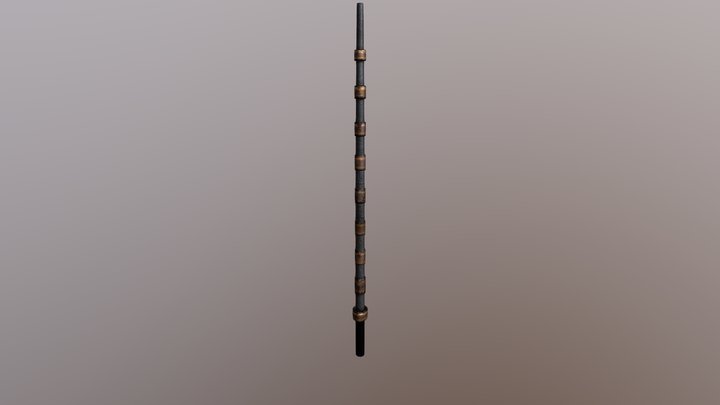 Shao Lin Bian Mace 3D Model