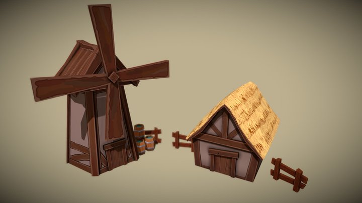 House (thatch roof) 3D Model