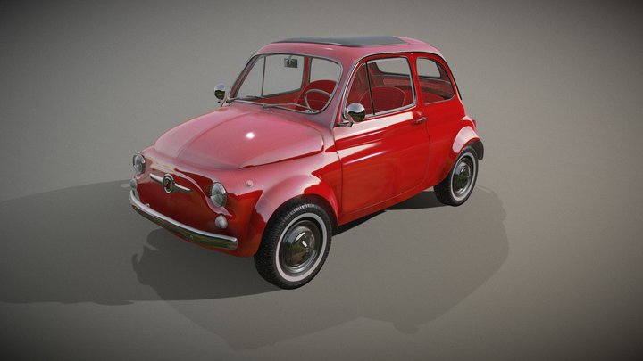 Classic Fiat 500 3D Model