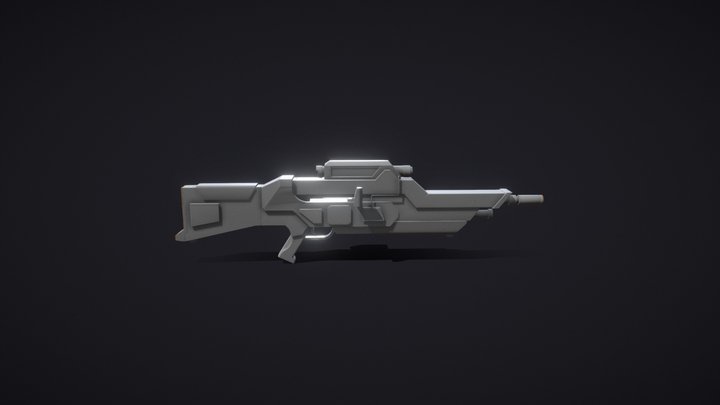 E-Pulse 44-A2 Rifle from Starship Troopers 3D Model