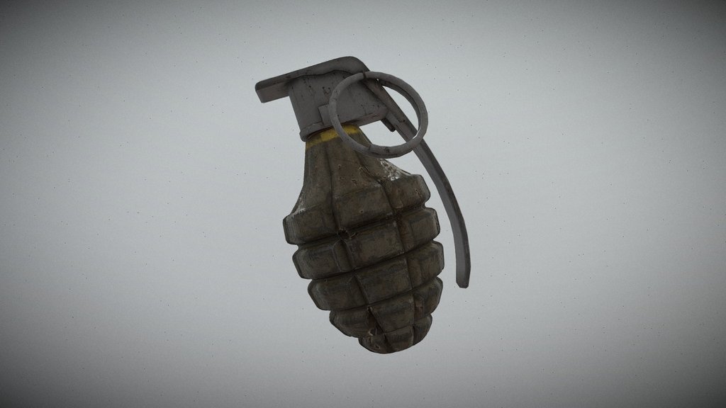 High-Quality Frag Grenade 3D Model