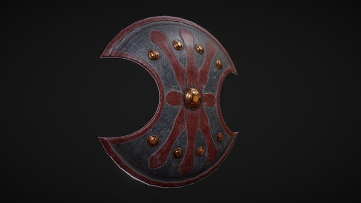 Trojan Leather Shield 3D Model