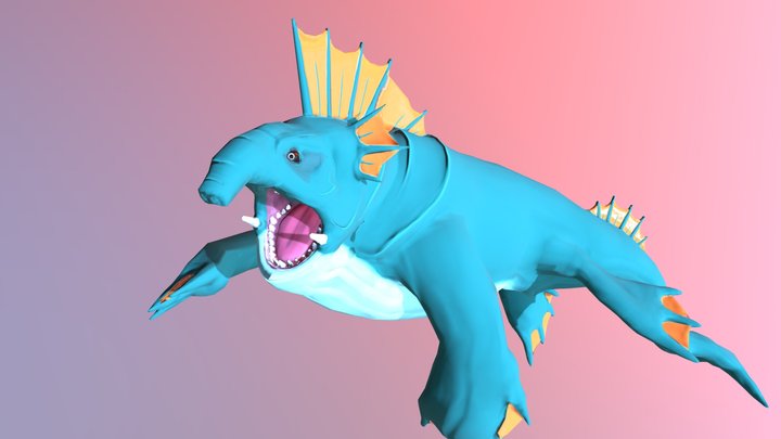 WhaleHog Posed 3D Model
