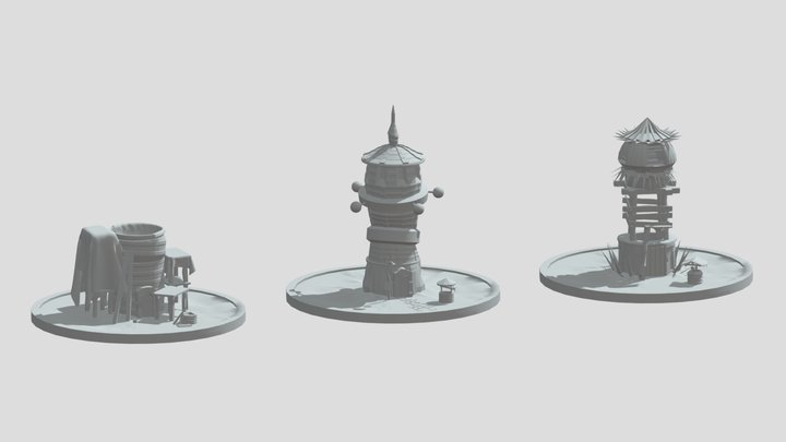 домашка башни 3D Model