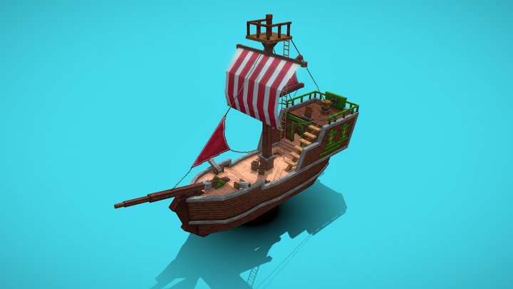 Large Ship 3D Model