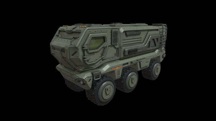 Typhoon futuristic military armored truck 3D Model