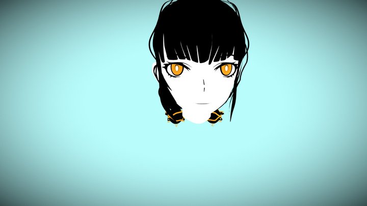 Anime Girl Head 3D Model