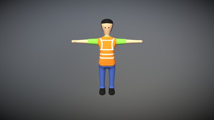 Worker 3D Base Mesh 3D Model