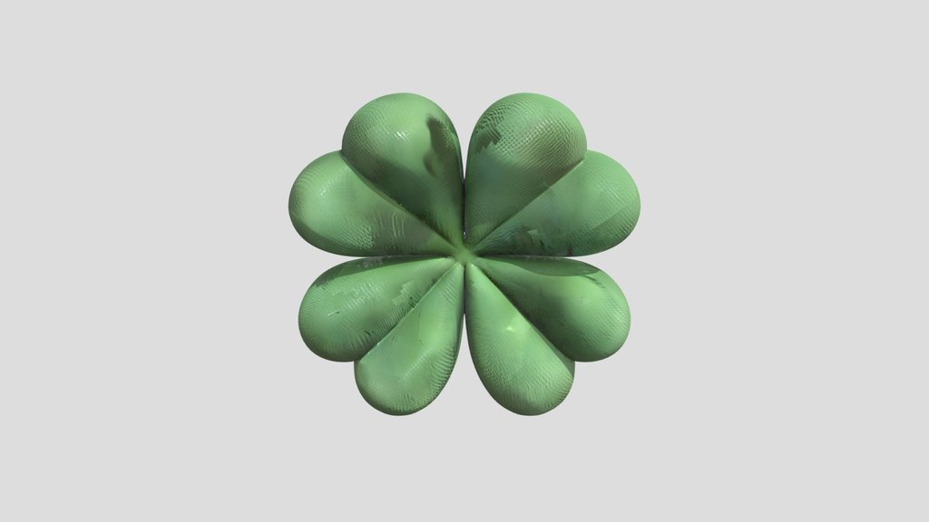 Plush six-leaf clover decor