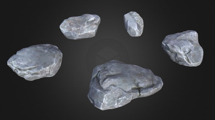 Asian Creek Rocks 3D Model