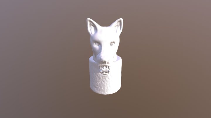 Head Dog 3D Model