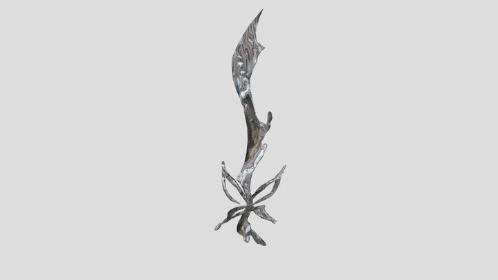 Meryl's Second Silver Butterfly Sword 3D Model