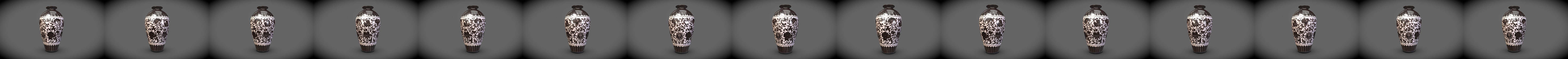 Song Noir Chinese Shaped Vase 3D Model