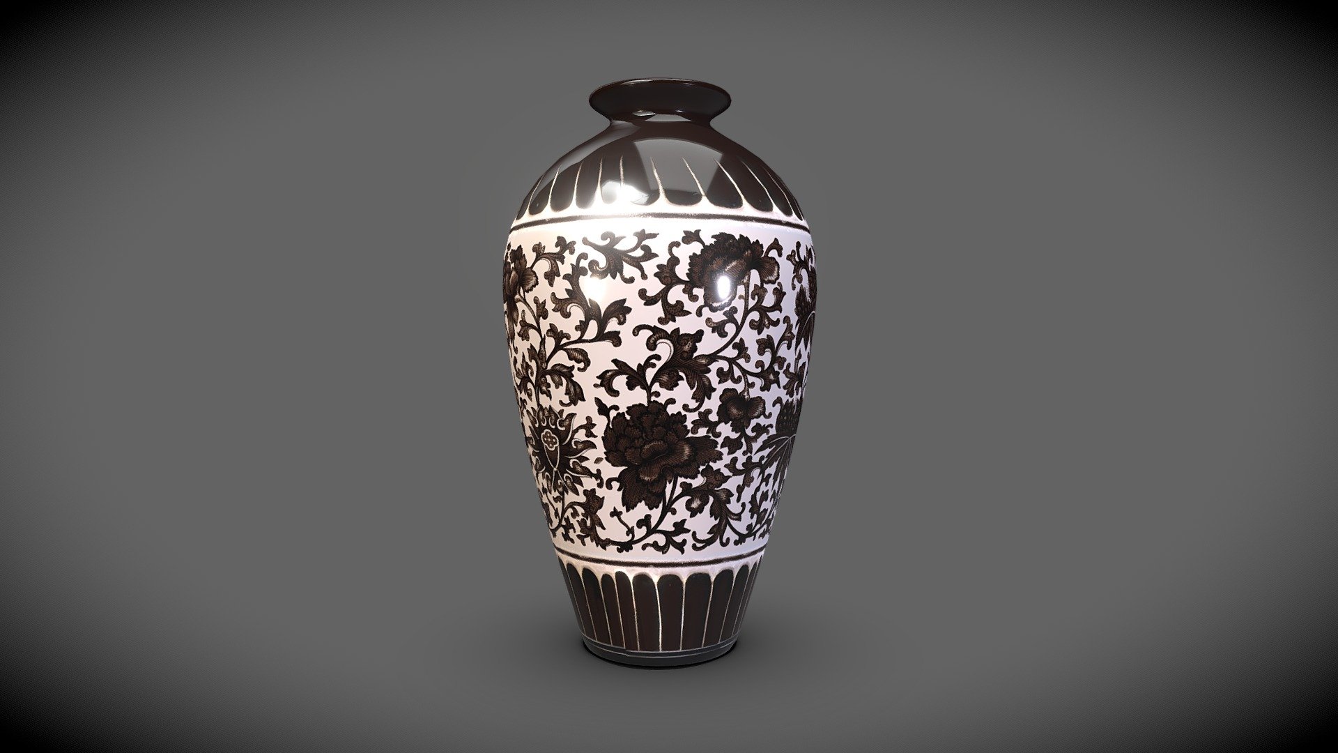 Song Noir Chinese Shaped Vase — Sketchfab embed 3D viewer