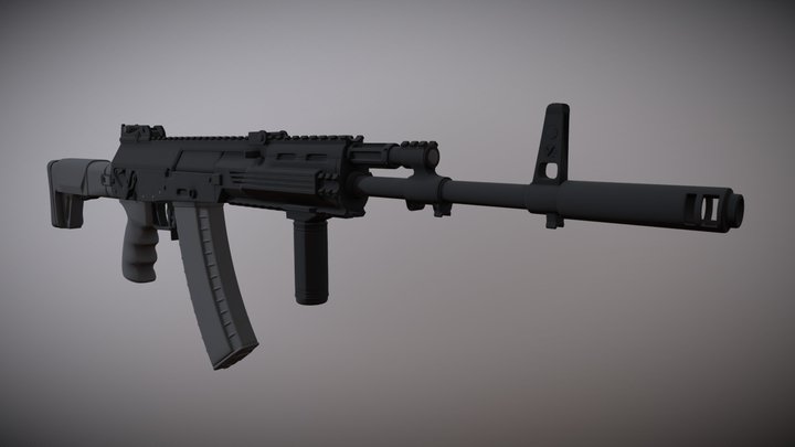 AK 12 (Detailed) 3D Model