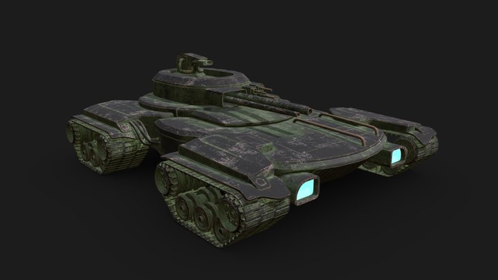 Futuristic Tank 3D Model