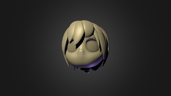 stylized hair 3D Model