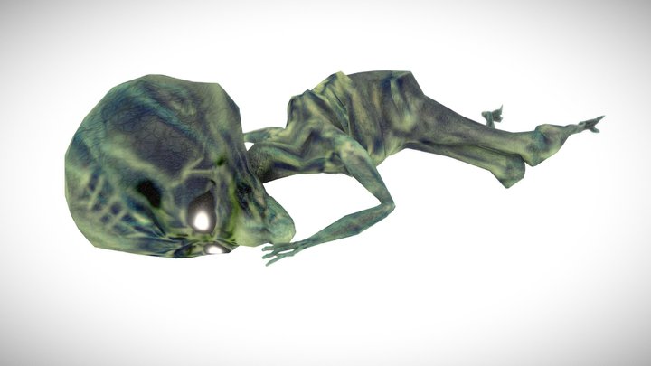 Dead Alien Corpse 3D Model