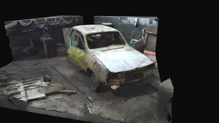 Abandoned car 3D Model