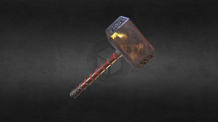 Mjollnir hammer of thor 3D Model