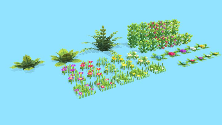 Flora Props 3D Model