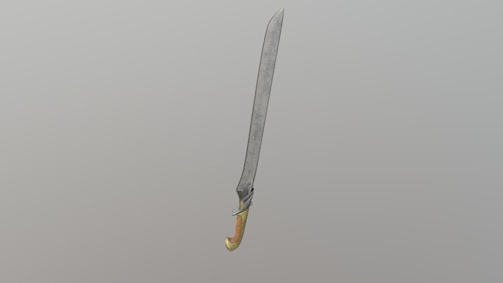 Larp Elven Sword 3D Model