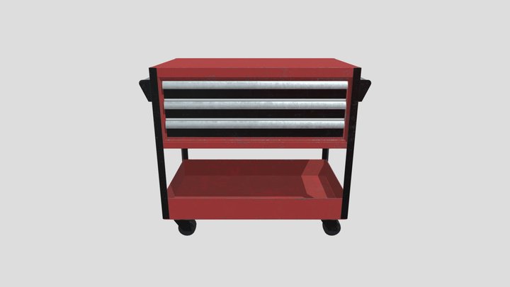 TOOL CART LOW POLY