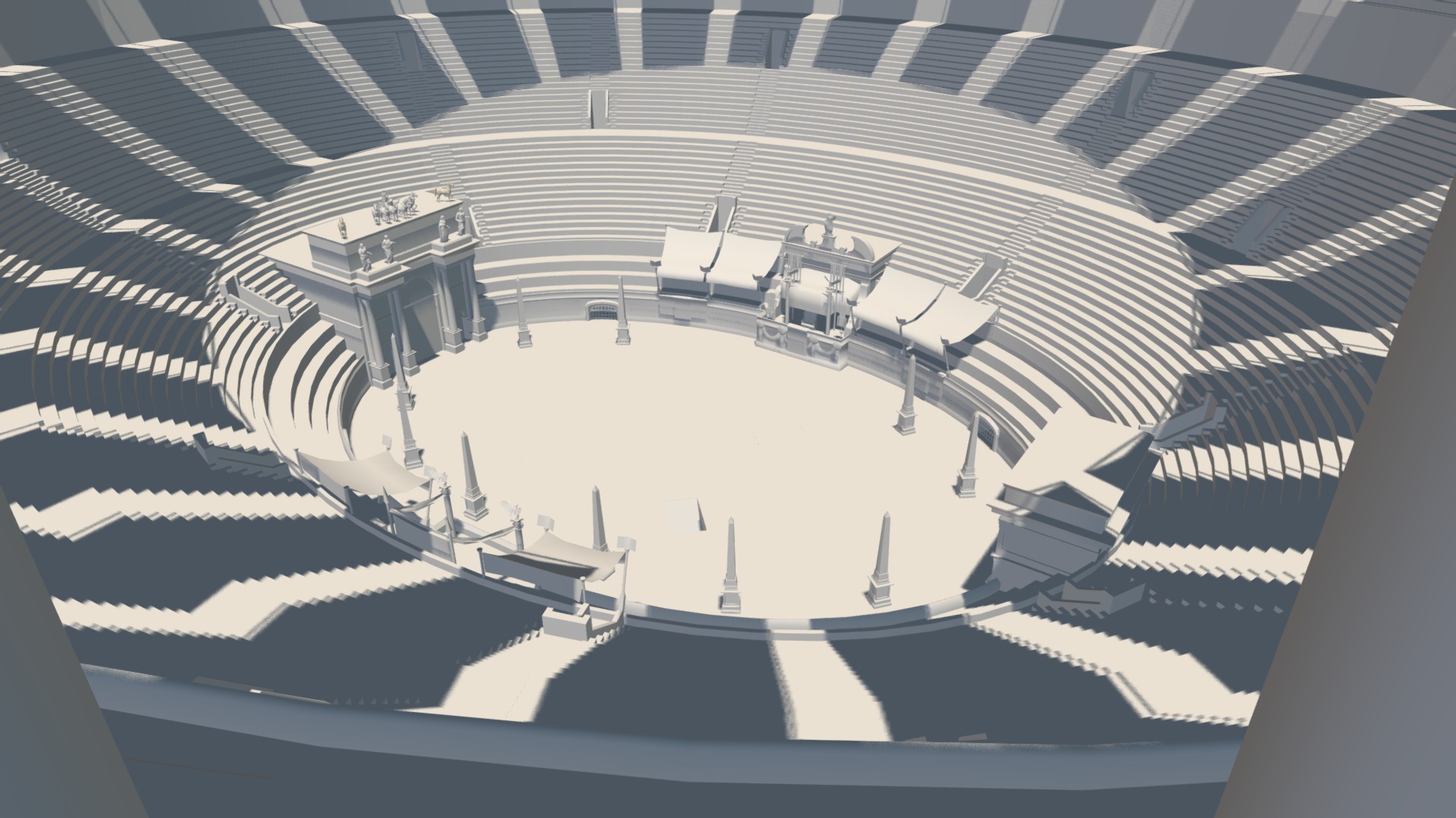 3D model LOW POLY – Coliseum Interior - This is a 3D model of the LOW POLY - Coliseum Interior. The 3D model is about diagram.