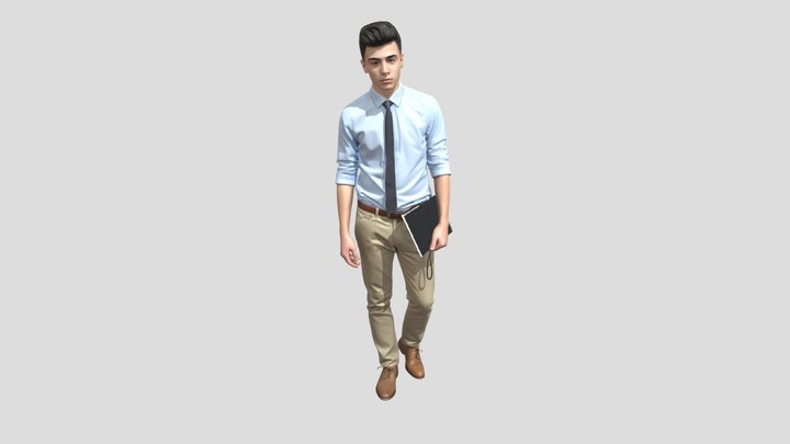 Young Professional With Tablet – Kostenloses 3D-Modell STL