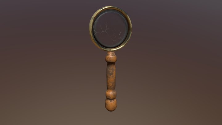 Old magnifying glass 3D Model