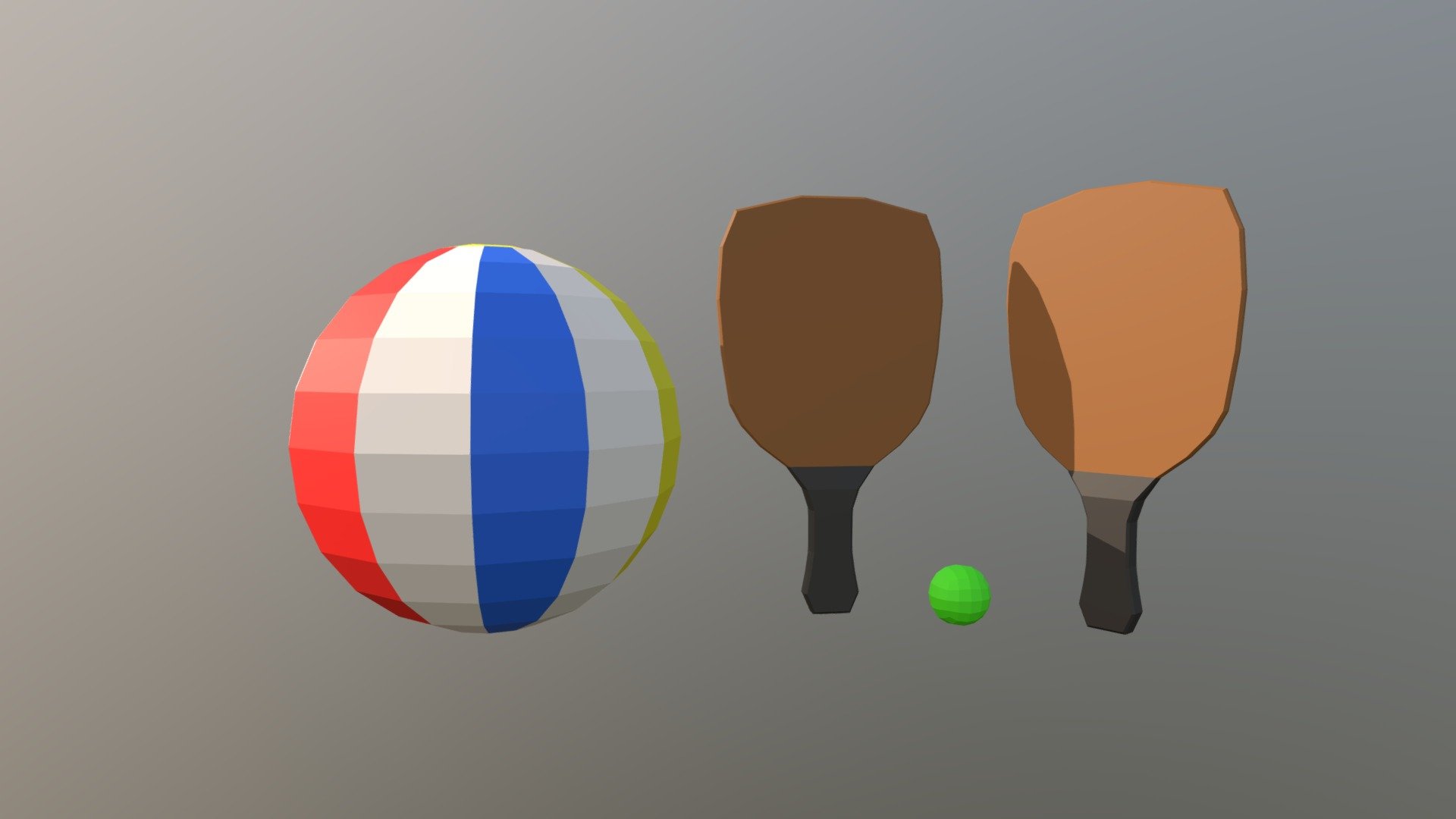 Low Poly Beach Items Pack Free