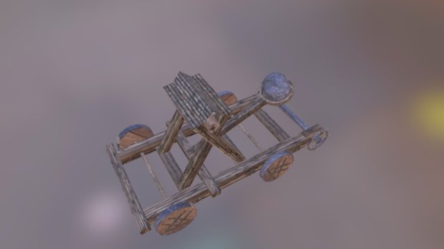 Medieval Catapult 3D Model