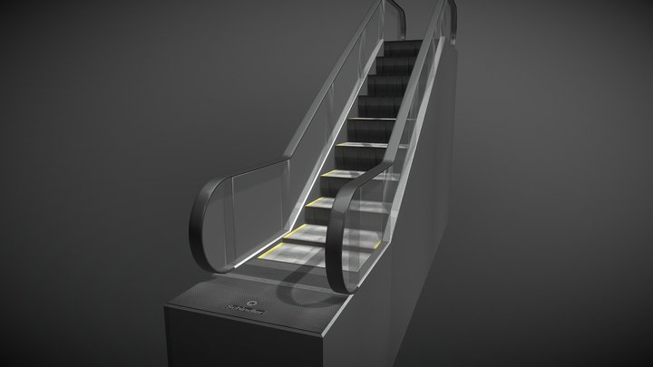 Mall Escalator 3D Model