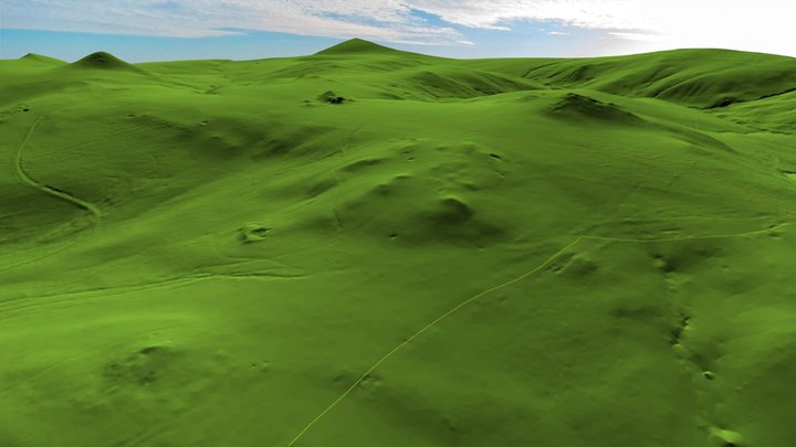3D hřbet Velká Ostrá - Malá Ostrá 3D Model