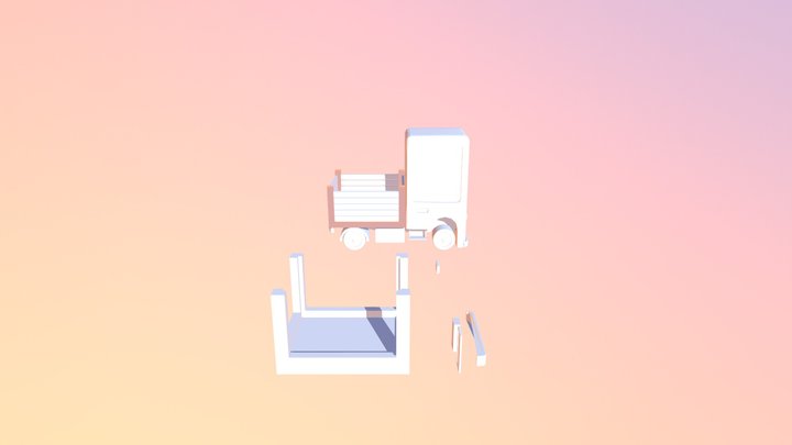 Truck Hero Asset Milestone 3D Model
