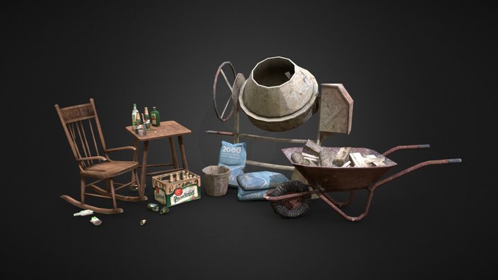 DAE 5 Finished props - Forest Loner 3D Model