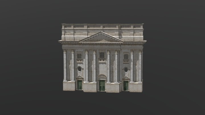 Facciata Basilica San Nicolò L'Arena - Catania 3D Model
