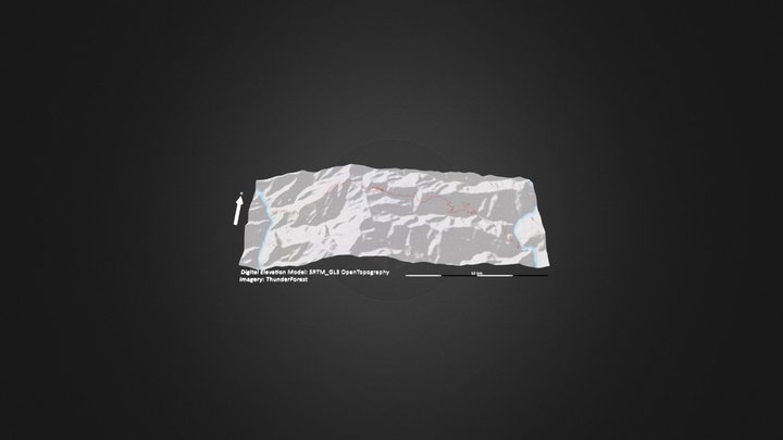 维贡古道_等高地图 – Modèle 3D gratuit STL