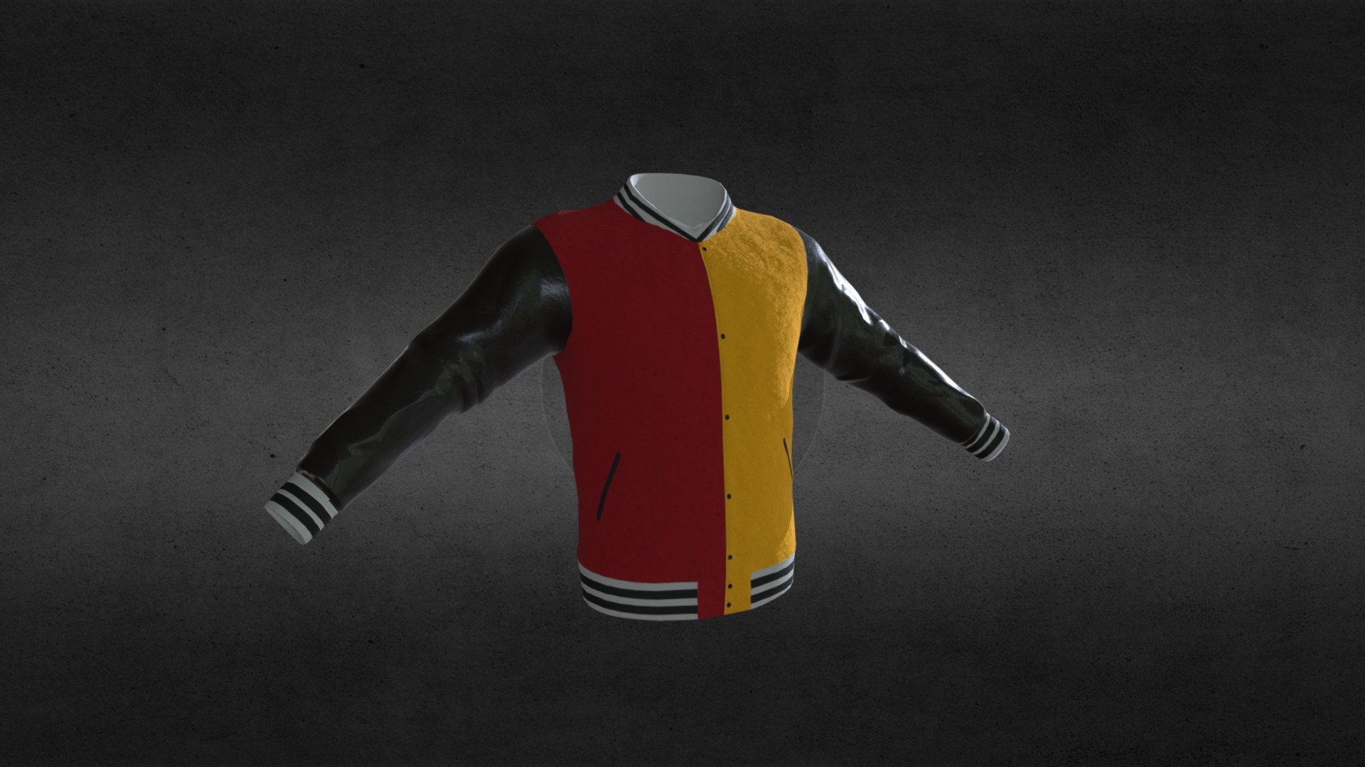 Varsity Jacket - 3D model by DominantDamo [9aa1b3b] - Sketchfab