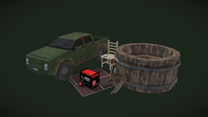 DAE 5 Finished props - Forest Loner 3D Model