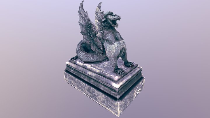 Griffon Statue 3D Model