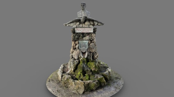 Alkazar Park Krystallis Statue Larisa Greece 3D Model